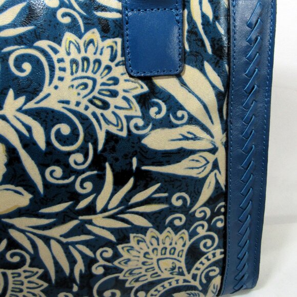 RARE PATRICIA NASH BLUE FLORAL CURRY TOTE BAG, + SHOULDER STRAP, DUST BAG +  COA - Picture 5 of 16